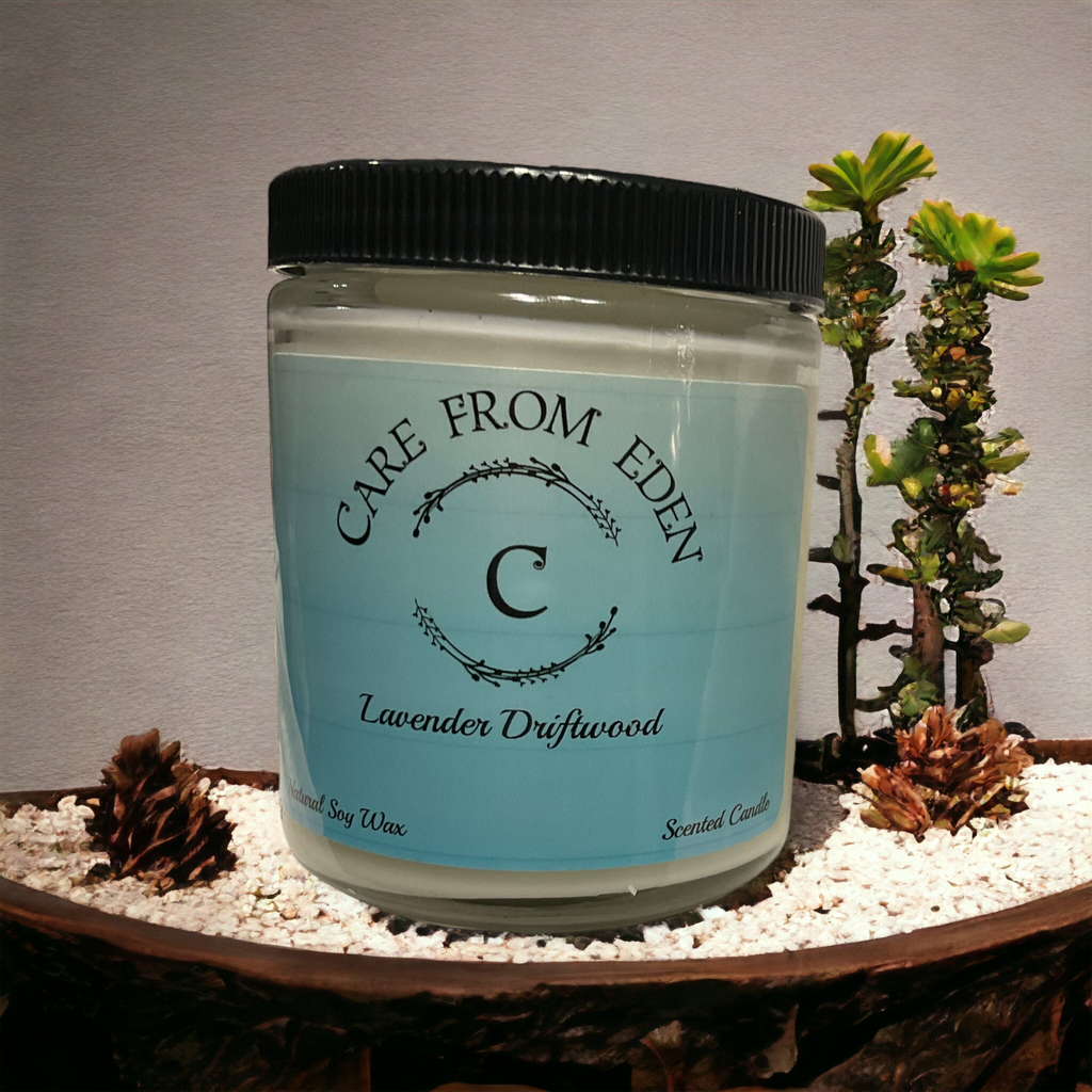 Double Wick Scented Candle:Lavender DriftWood:7 oz